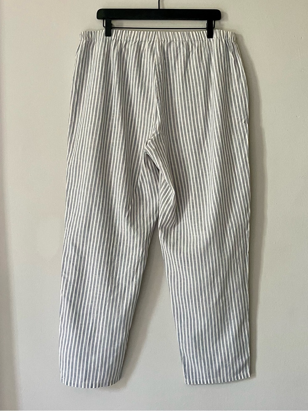 Eileen Fisher Striped Organic Cotton Hemp Pants - Picture 2 of 4